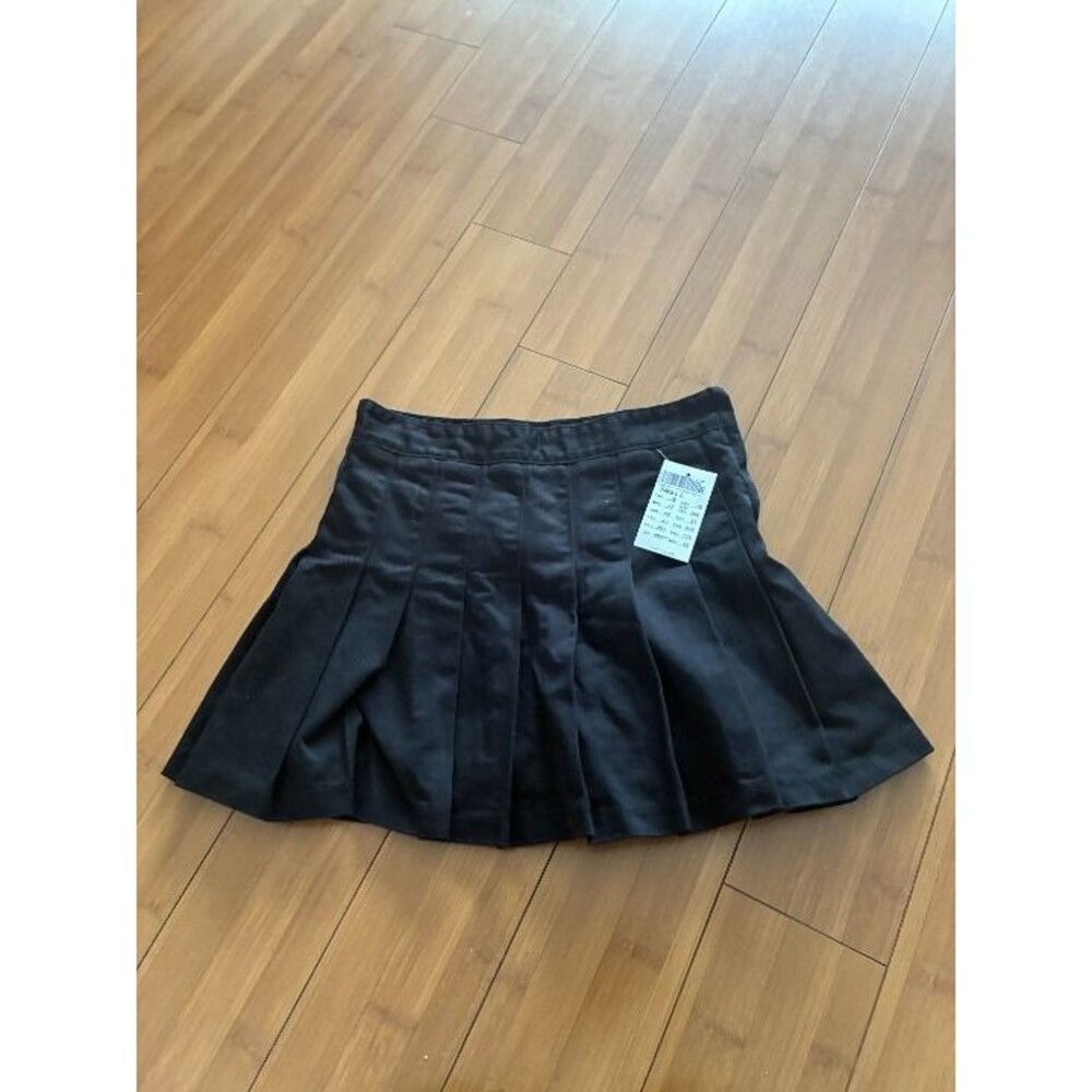 john galt black pleated mini skirt skort NWT small